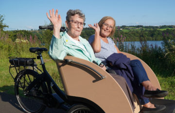 Passengers on a trishaw